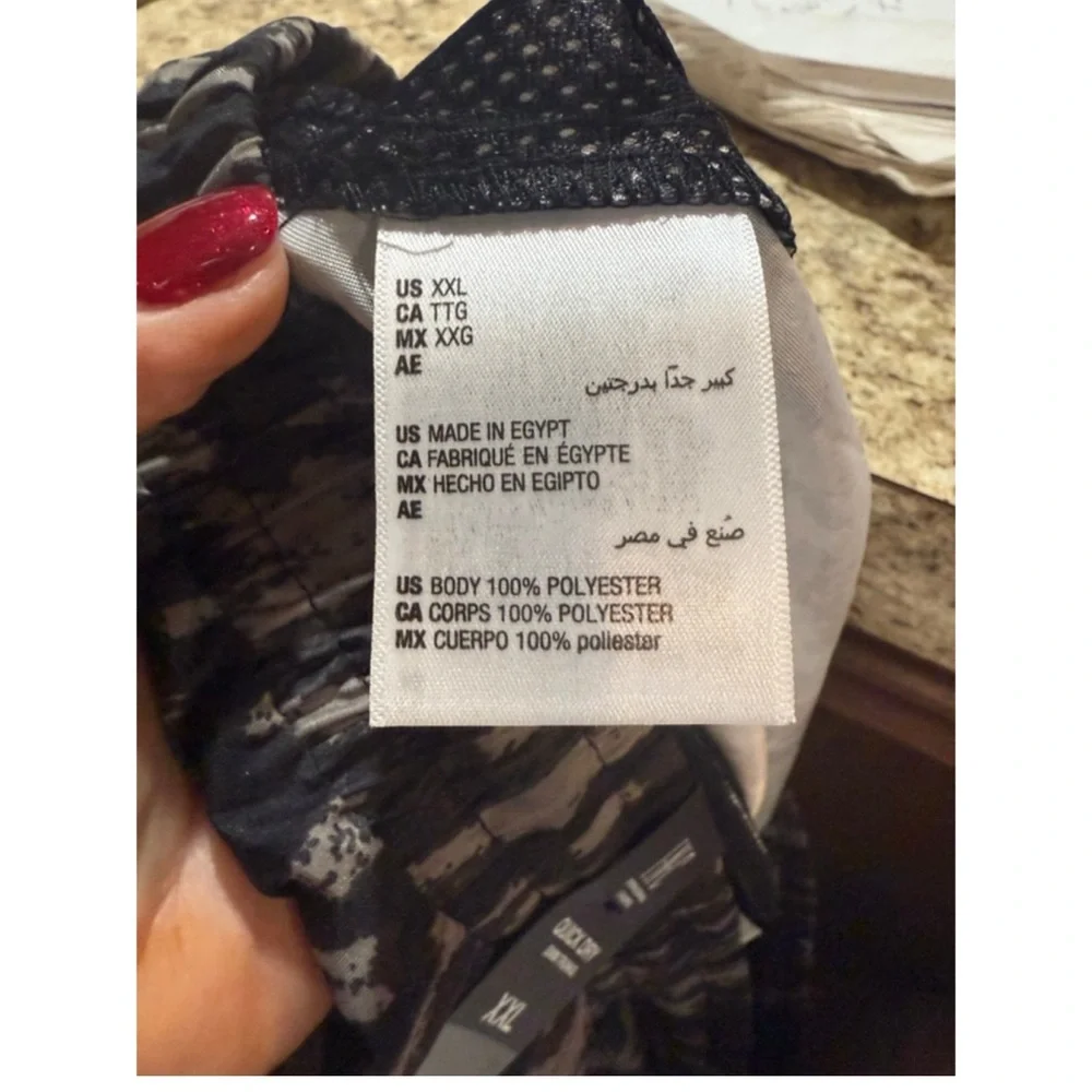 INC International Concepts Charcoal Patterned Swim Trunks